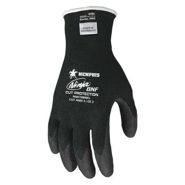 Cut Resistant Coated Gloves, A3 Cut Level, Nitrile, M, 1 PR