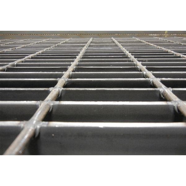 Bar Grating, Smooth, 24 In L, 36 In W, 1.5 In H, Galvanized Steel Finish