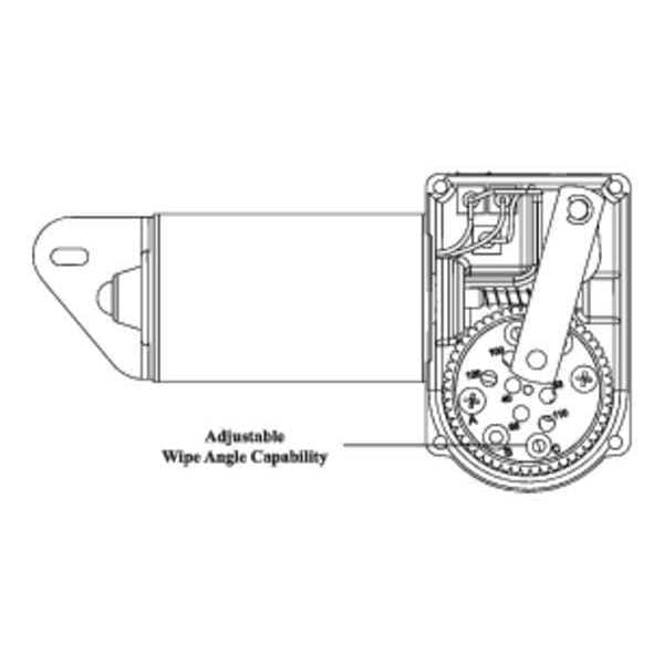 Wiper Motor,12V,1-1/2 Shaft, 2 Speed