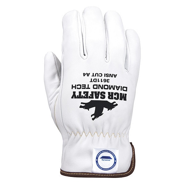 Leather Gloves,White,2XL,PR