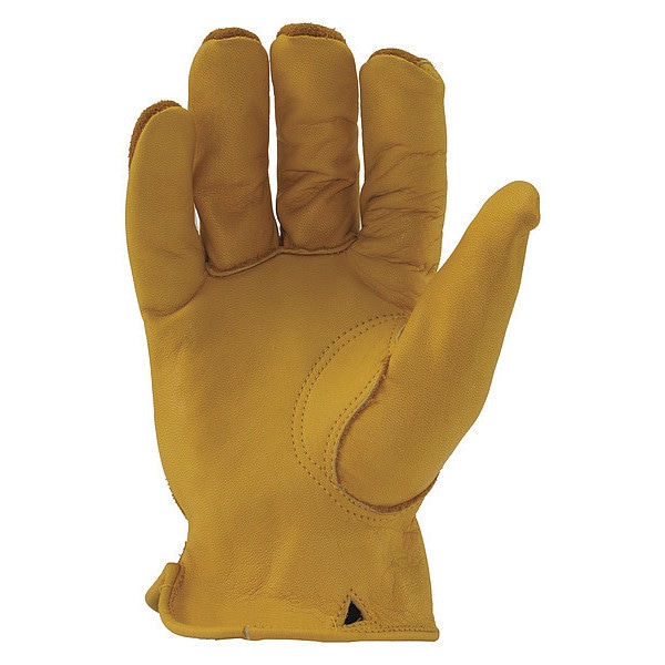 Leather Palm Gloves,Tan,Size M,PR