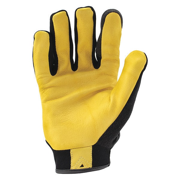 Mechanics Touchscreen Gloves, S, Black/Gold, Single Layer, Polyester