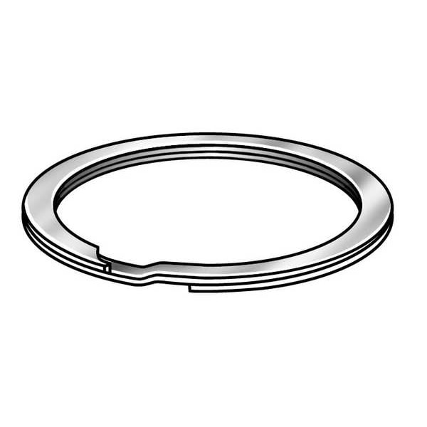External Retaining Ring, 18-8 Stainless Steel Plain Finish, 7/16 In Shaft Dia, 10 PK