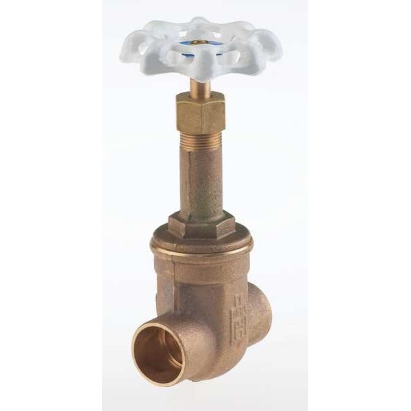 Gate Valve,1-1/4 In.,Solder,Bronze