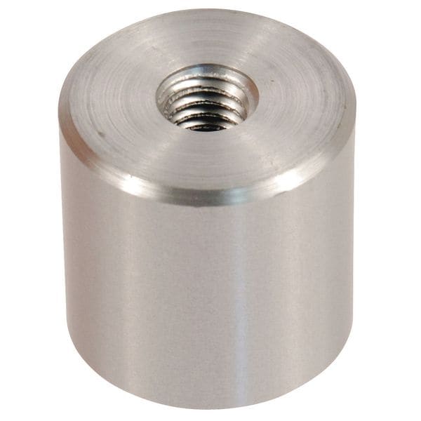 Round Standoffs, 5/16-18 Thrd Sz, 1/4 In Bd L, 18-8 Stainless Steel Brushed, 1 In OD, 2 PK