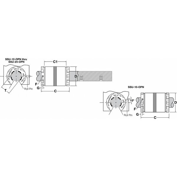 Super Plus Bushing,Bore Dia 12 Mm