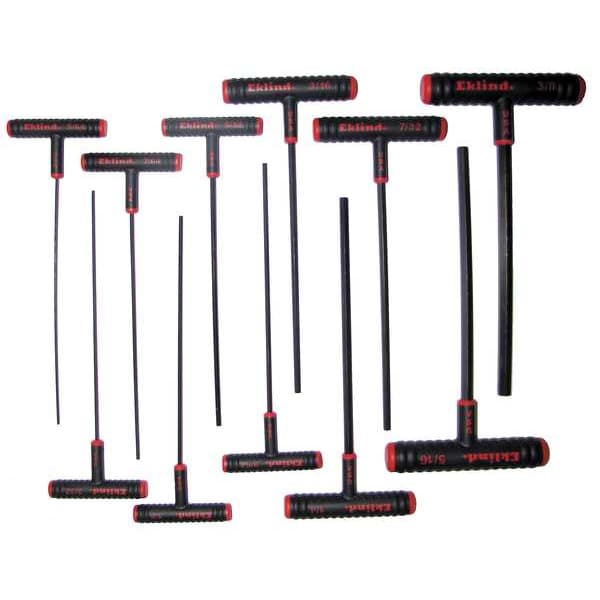 11 Piece SAE T-Shape Hex Key Set, 60911