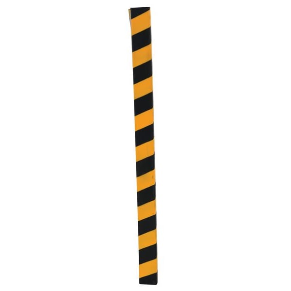 Corner Guard, Black/Yellow, 13/16W X 36H