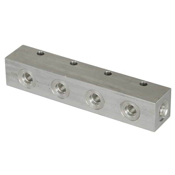 A61, 7 Port, Hydraulic Manifold, 6.5 In Long