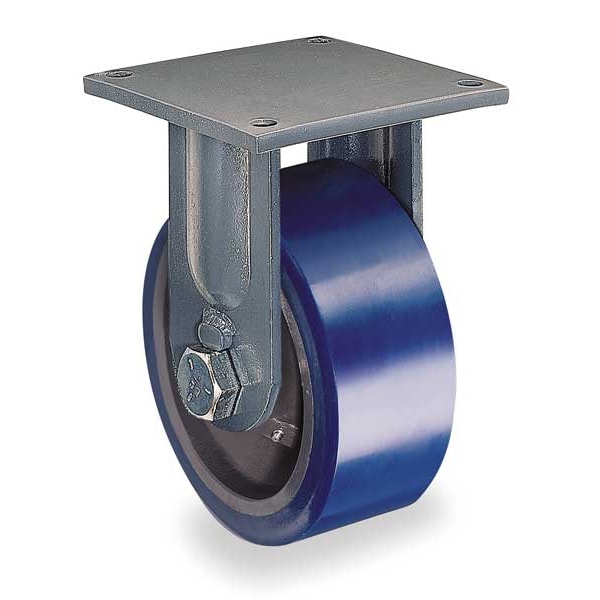 Plte Caster,Rgd,Poly,8 In.,3500 Lb.