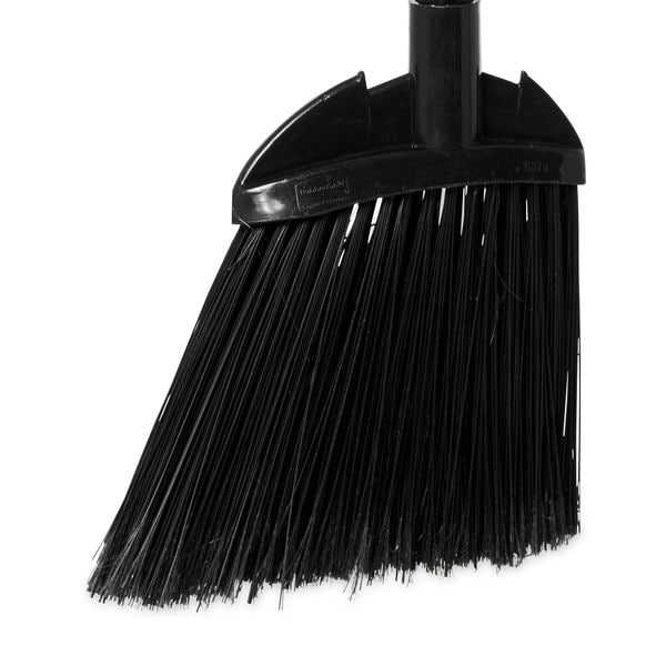 7 7/8 In Sweep Face Lobby Broom, Synthetic, Black
