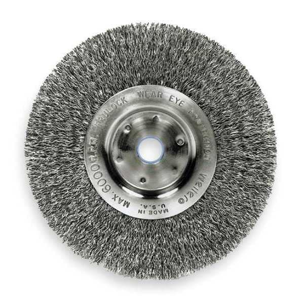 Crimped Wire Wheel Wire Brush, Threaded Arbor