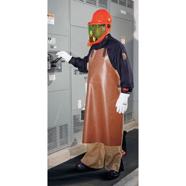 Flame-Resistant Ins. Apron,Brown,42 In