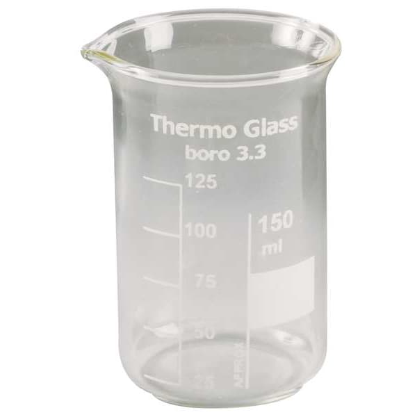 Beaker,Tall Form,Glass,150mL,PK12