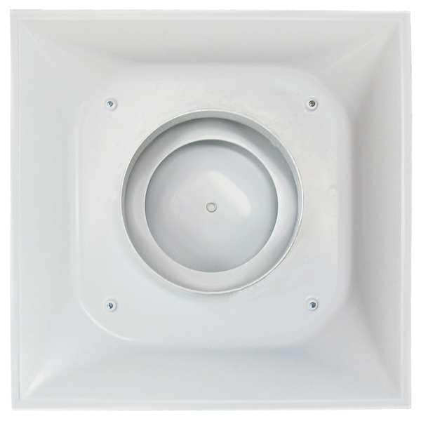 14 In Square Square Plaque Ceiling Diffuser, White