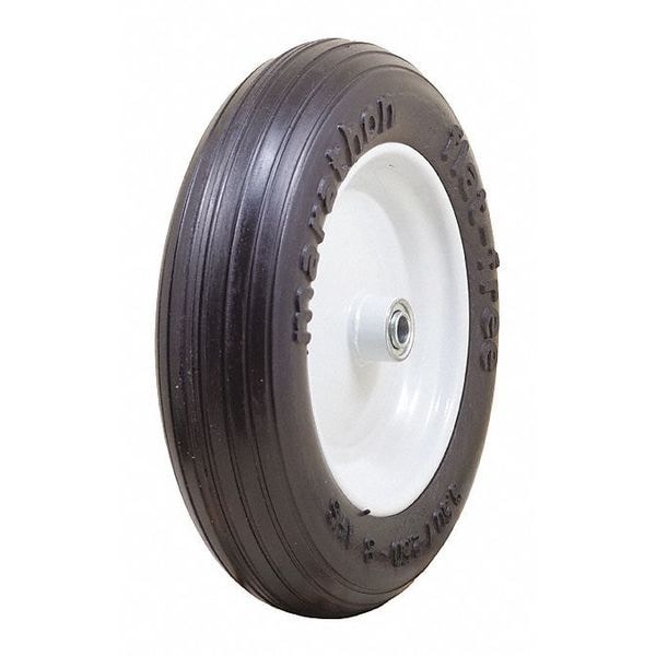 Solid Wheel,Ribbed,275 Lb. Load Rating