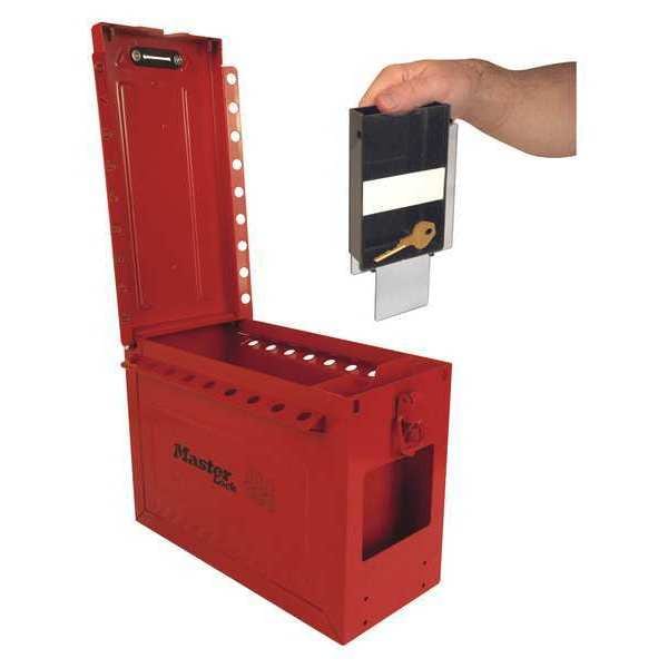 Group Lockout Box,Red,9-1/16 H