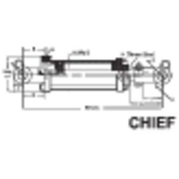 TC3 Tie-rod Hydraulic Cylinder: 2 Bore X 4 Stroke - 1.125 Rod