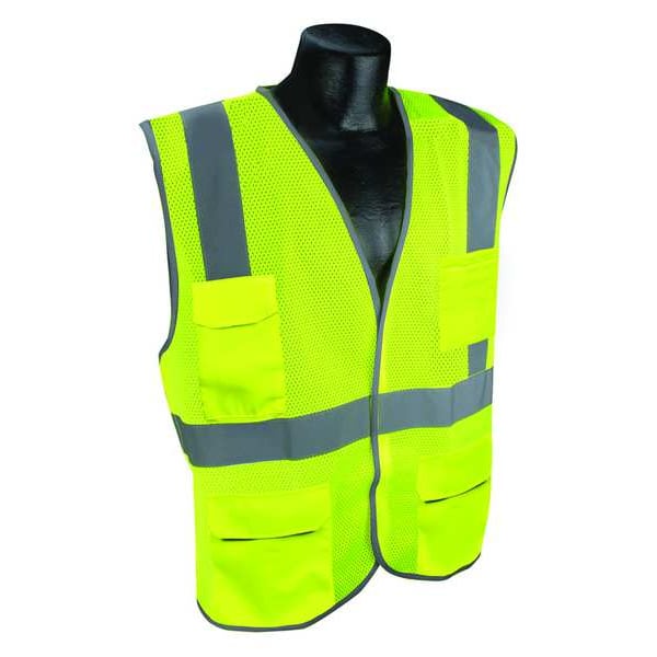 High Visibility Vest,Yllw/Green,4XL/5XL