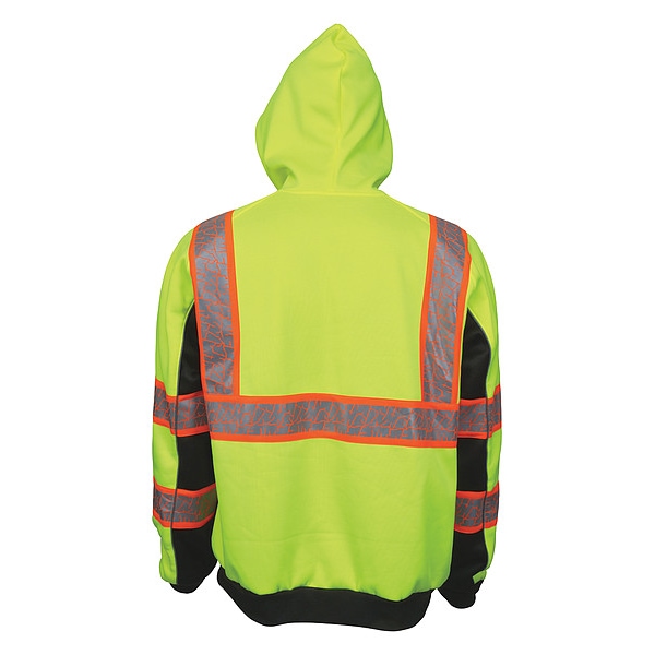 Hooded Sweatshirt,Lime,L Sz