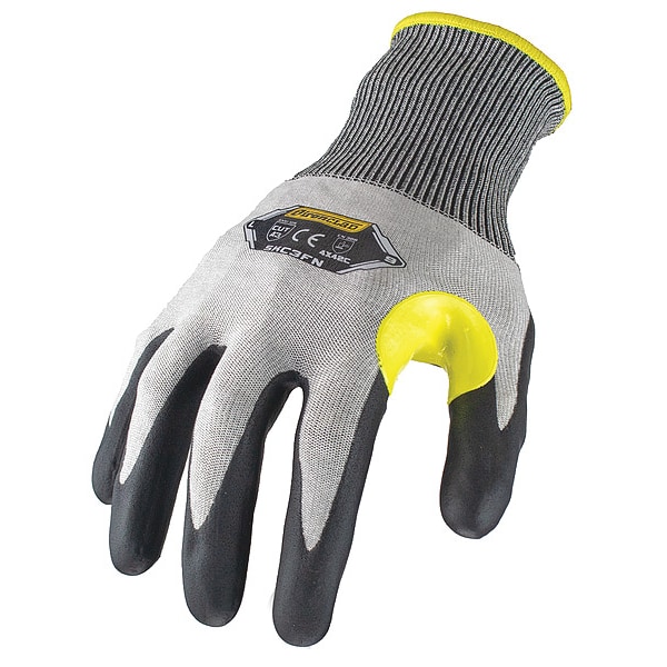 Knit Gloves, A3 Cut Level, 18 Ga, Black/Gray, XL