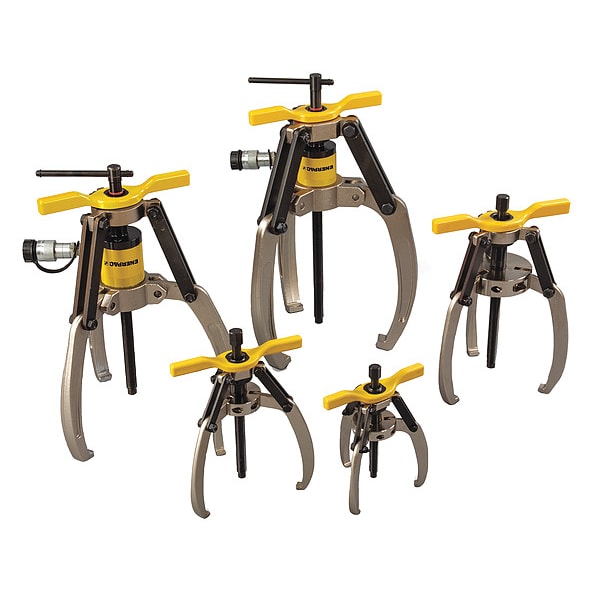 LGHMS314A, 14 Ton, 3 Jaw, Hydraulic Lock-Grip Master Puller Set With Air Pump