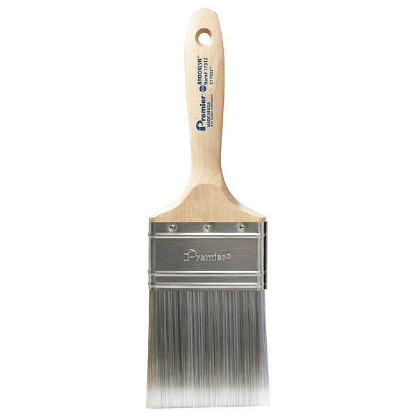 3 Flat Sash Paint Brush, Polyester Bristle, Hardwood Handle