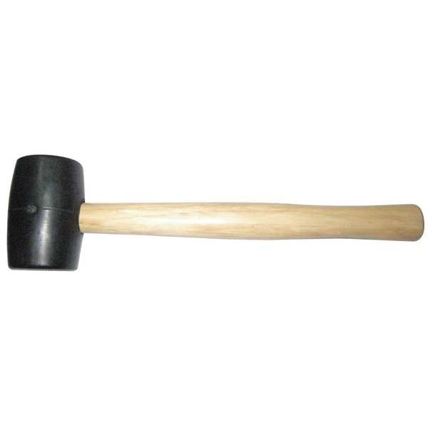 Rubber Mallet,Hickory,16 Oz