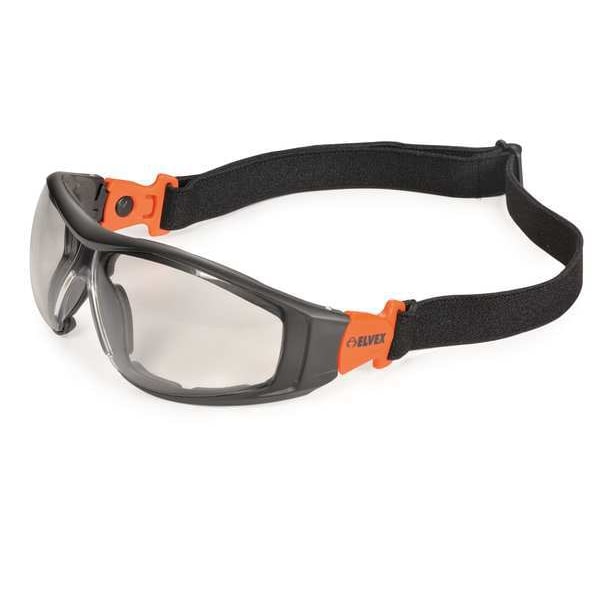 Safety Glasses, Go-Specs II, Clear Anti-Fog, Scratch-Resistant Lens, Polycarbonate, Black