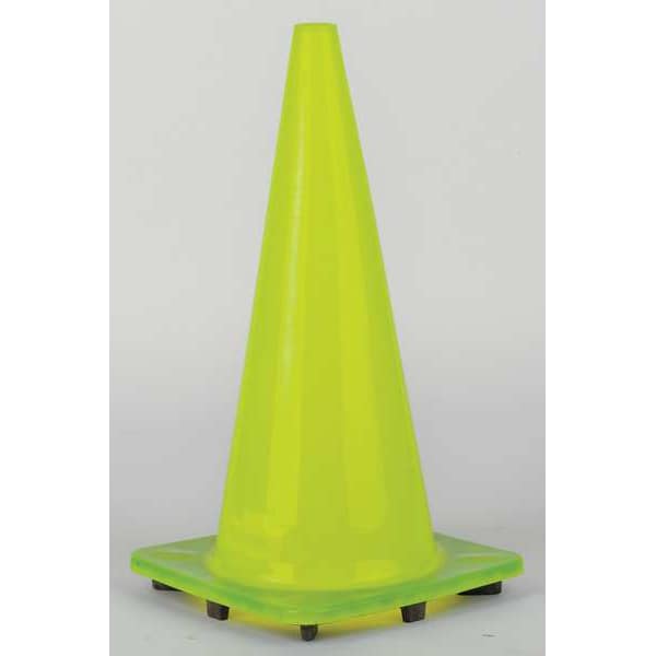 Traffic Cone,28 In.Fluorescent Lime