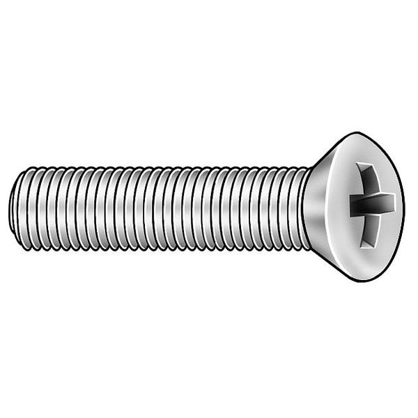 5/16-18 X 1 In Phillips Oval Machine Screw, Plain 18-8 Stainless Steel, 25 PK