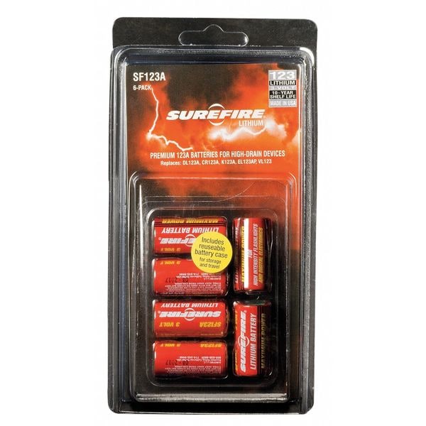 Battery,123A,Lithium,3V,PK6