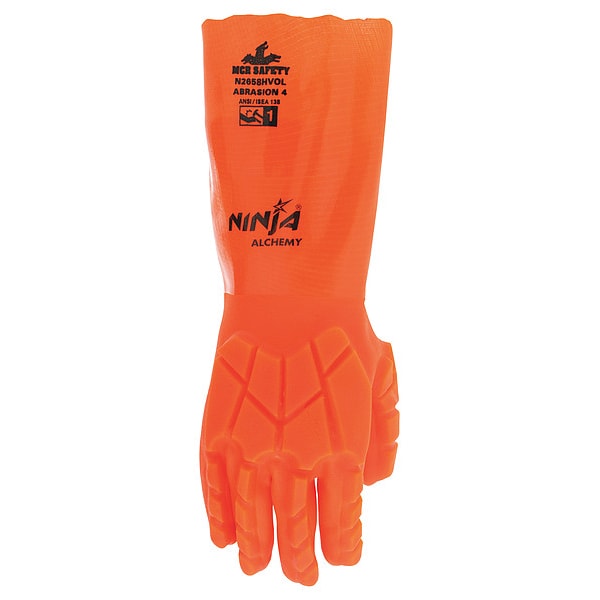 Chemical Resistant Glove,2XL,Orange,PR