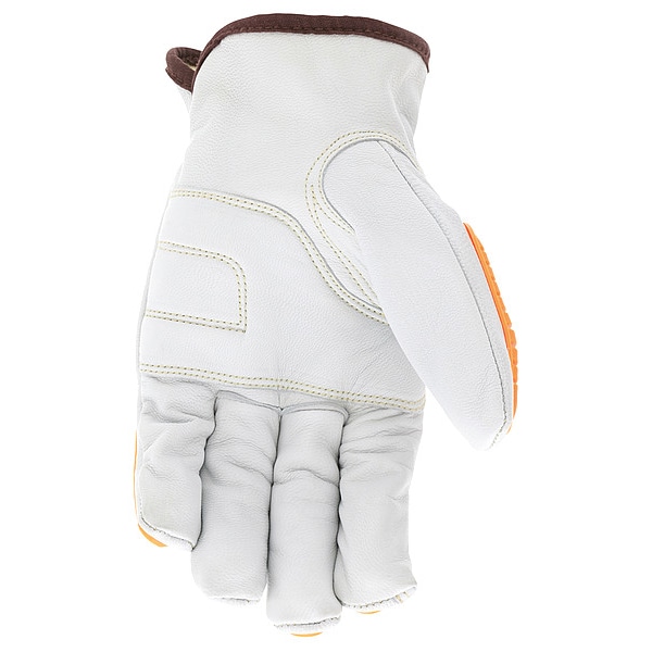Leather Gloves,White,S,PK12