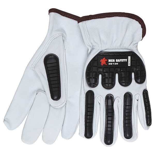 Leather Gloves,White,2XL,PK12