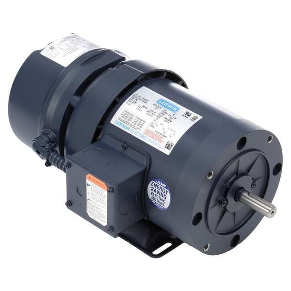 3-Phase Brake Motor, 3/4 HP, 56C Frame, 208-230/460V AC Voltage, 1,725 Nameplate RPM