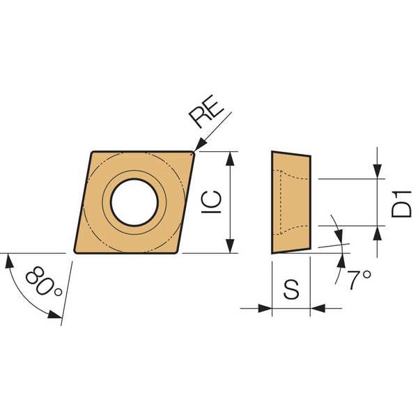 Diamond Turning Insert, CCMT3251PPPR1725