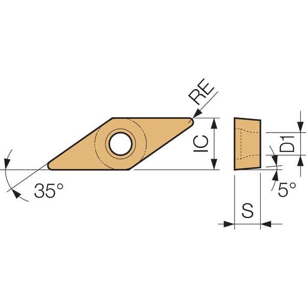 Diamond Turning Insert, VBMT332VFCCX