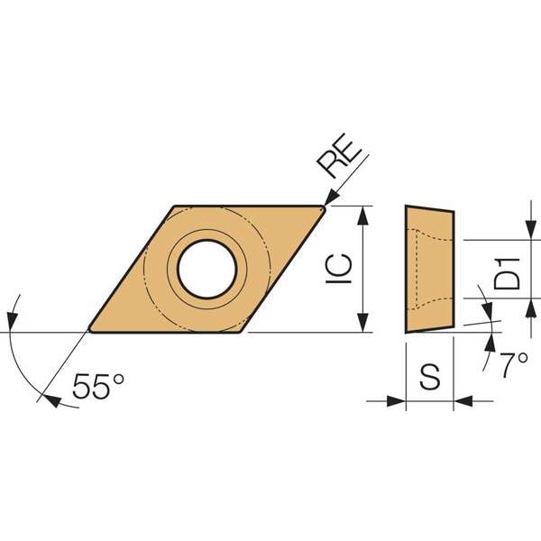 Diamond Turning Insert, DCGT3251ERJPV720