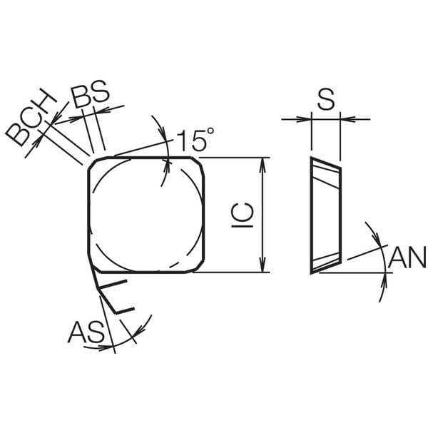 Square Milling Insert,Cerment