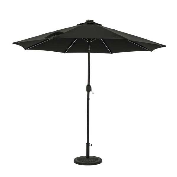 Patio Umbrella,9 Ft Dia,Black