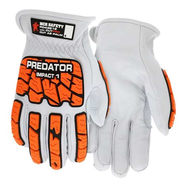 Cut/Impact Resistant Glove,A9,L,White,PR