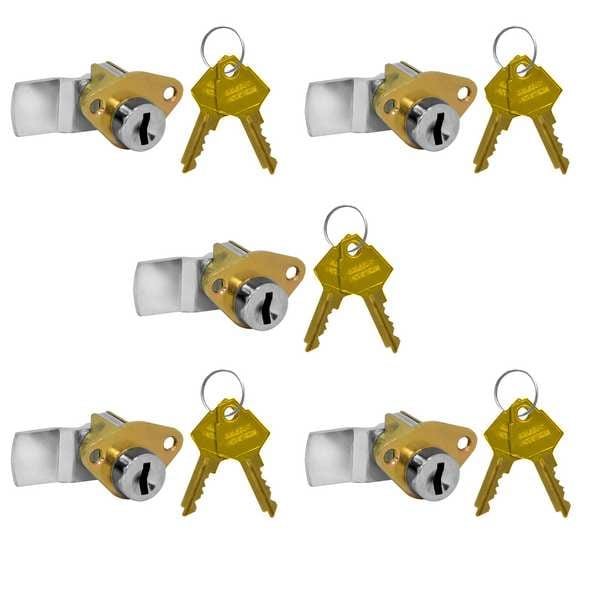 Standard Lock,w/(10) Keys/(5) Cams