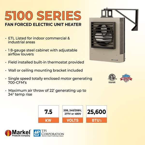 Fan Forced Electric Unit Heater