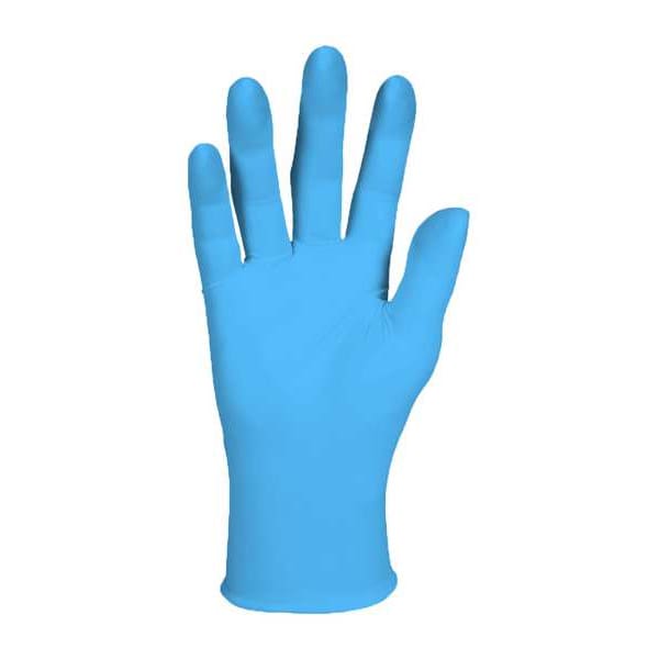 Disposable Gloves, Nitrile, Blue, M, 100 PK