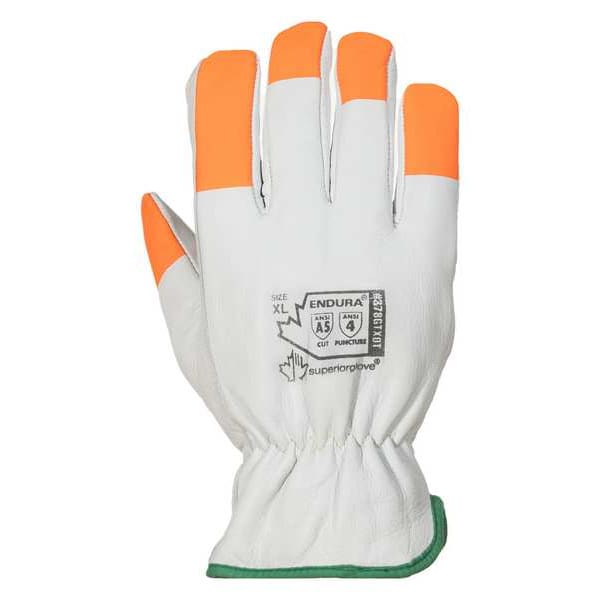 Work Gloves,Drivers,2XL,Leather,PR