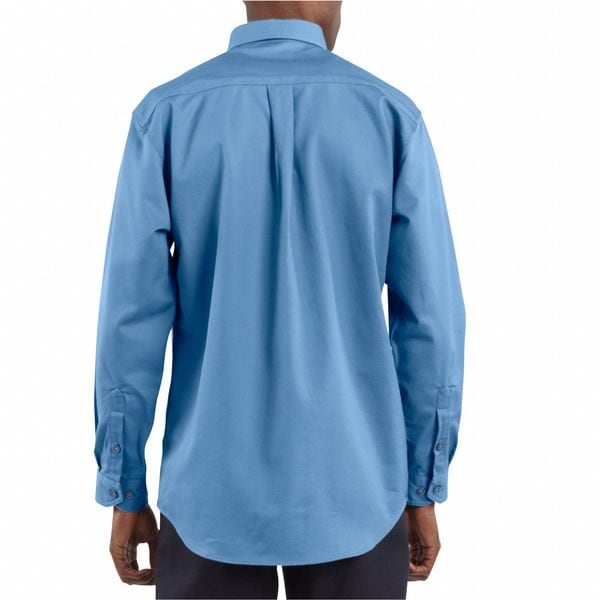 Carhartt Flame Resistant Collared Shirt, Blue, Cotton/Nylon, M