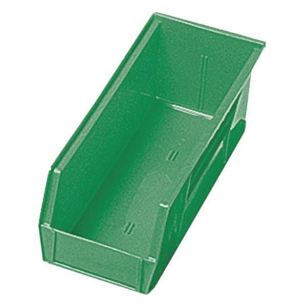 Shelf Storage Bin, Polypropylene, 2 3/4 In W, 4 In H, 11 5/8 In L, Green