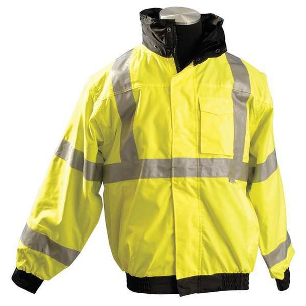 3XL Bomber Jacket, Hi-Vis Yellow