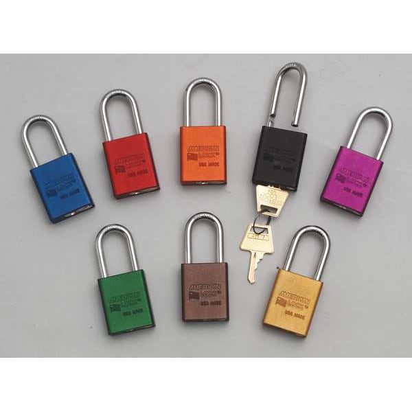 Lockout Padlock,KA,Yellow,1-7/8H,PK3